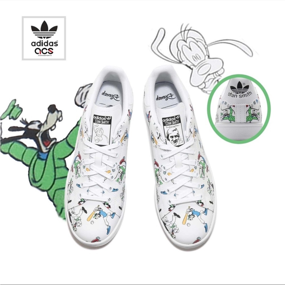 Adidas Originals Stan Smith Disney Goofy Classic Sz US 4.5 Youth